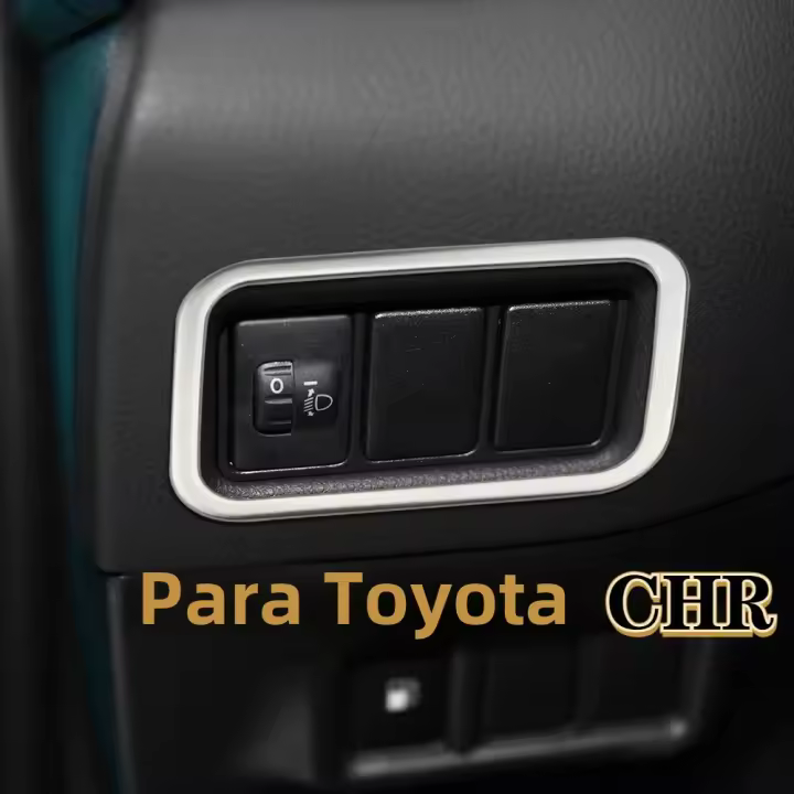 Etiqueta De Cubierta Para Botón De Ajuste De Luz Antiniebla En Coche Para Toyota CHR C-HR 2016-2022 Accesorios De Interior Automotriz - 1
