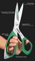 Tijeras De Costura Ajustables De Acero Inoxidable Con Mango De Goma Doble Color Para El Hogar Y Artesanía Corte De Kevlar - details 6