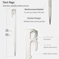 TARKA 6pcs Palos De Tenda Para Camping Y Viajes Acero Inoxidable Pinos De Suelo Para Tarp De Sol Y Playa Accesorio De Tenda - details 2