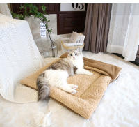Cama Para Gato Caliente Y Gruesa Multifuncional Plegable Alfombra Para Mascotas Pequeñas Y Perros Pequeños Silla De Descanso Para Gatos En Casa Almohadilla De Sueño Para Mascotas - details 1