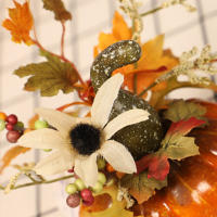 Simulación De Calabaza Para Mesa Pendulum Festival De La Renta Halloween Color De Otoño Decoración De Hogar Hoja De Maple Pomelo Proporciones De Figuras Y Miniaturas - details 3