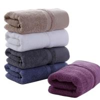 Toalla De Baño Rectangular De Algodón 100% Ultra Suave Y Cómoda Color Sólido Gruesa Lavable En Máquina Secable Para El Baño - details 2