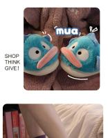 Zapatillas De Algodón De Pato Duna No Slip Cómodas Y Cálidas Para Uso Indoor Unisex Con Peluche Diseño De Pato Duna Para Parejas Y Familias - details 13