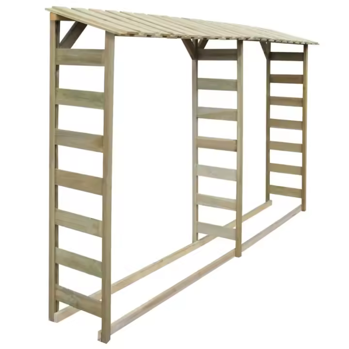Doble cobertiza para Madera 300x44x176cm Madera de Pino impregnada - 1