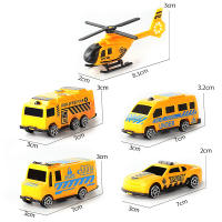 Juego De 5 Juguetes De Vehículos Para Niños Coche Helicóptero Avión Camión De Bomberos Taxi Modelo De Cosplay Regalo De Navidad - details 10