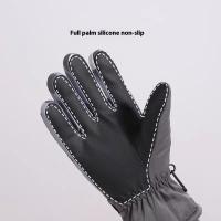 Guantes De Motocicleta Para Deporte Al Aire Libre Resistente Al Viento Impermeable Táctil De Piel De Oveja Gruesa Para Invierno Guantes De Escoba Unisex - details 2