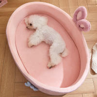 Cama Para Mascotas Desmontable Y Lavable Cómoda Y Cálida Para Perros Y Gatos Adecuada Para Todas Las Estaciones Material De Poliéster Coral - details 8