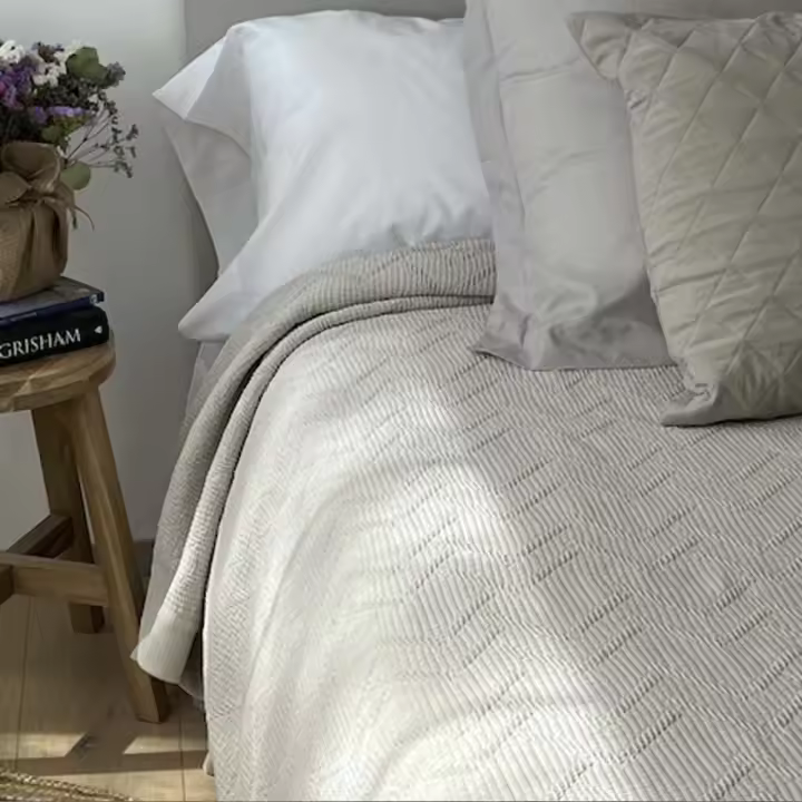 10XDIEZ Colcha algodón 1391 beig - Decorativas y acoges para dormitorio - 1