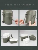 TARKA Caja De Almuerzo Para Camping Con Taza De Acero Inoxidable Set De Cocina Al Aire Libre Utensilios De Comedor Militar - details 7