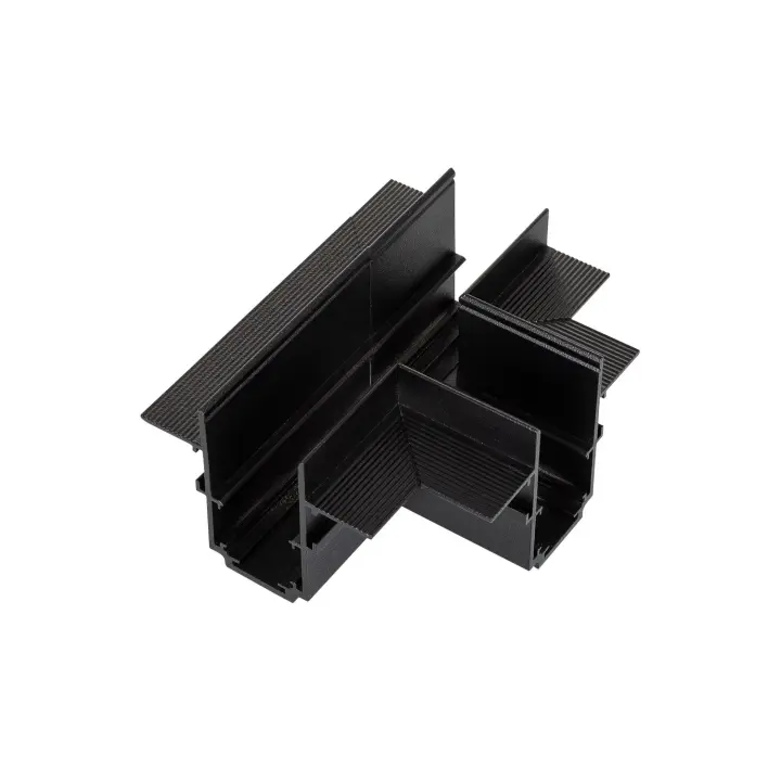 Ledkia Unión en T para Carril Magnético Empotrable 20mm Negro - 1