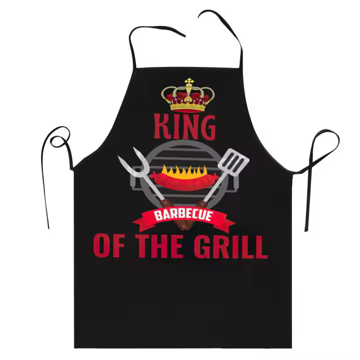 Bib Apron BBQ Master Rey Del Parrillero Unisex Para Cocina Chef Barbecue Amante Tablier Cuisine Para Cocinar Hornear Jardinería - 1