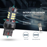 NLpearl 2Pcs T20 LED 7440 WY21W W21W Lámparas De Reversa 3030SMD Para Señal De Coche Luz De Respaldo Universal 12V 3W - details 2