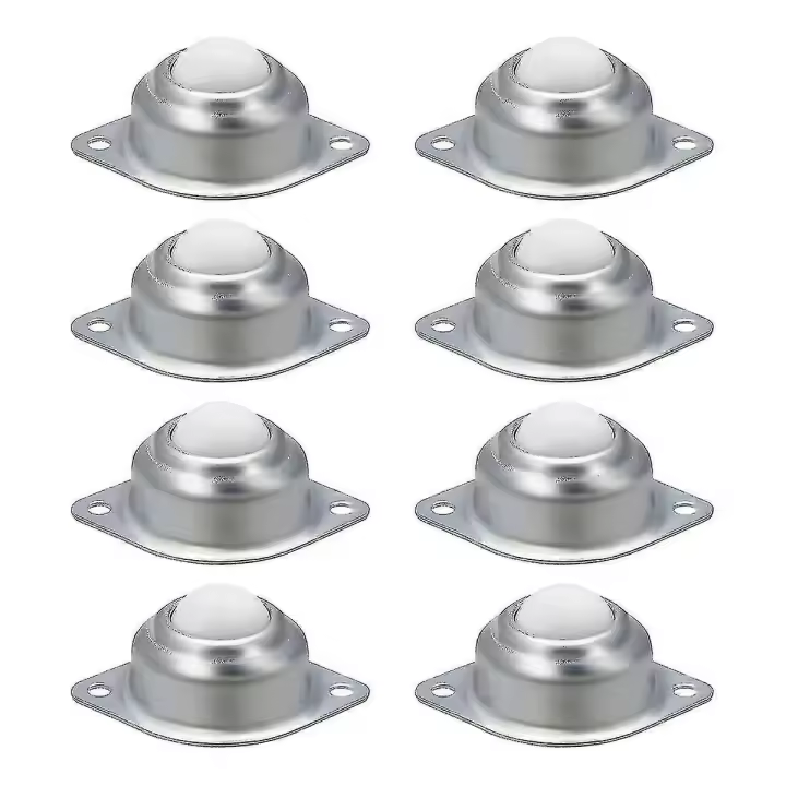 Paquete de 8 ruedas de nailon para muebles o armarios. Ruedas para muebles con rodamientos de bolas de nailon y acero inoxidable. - 1