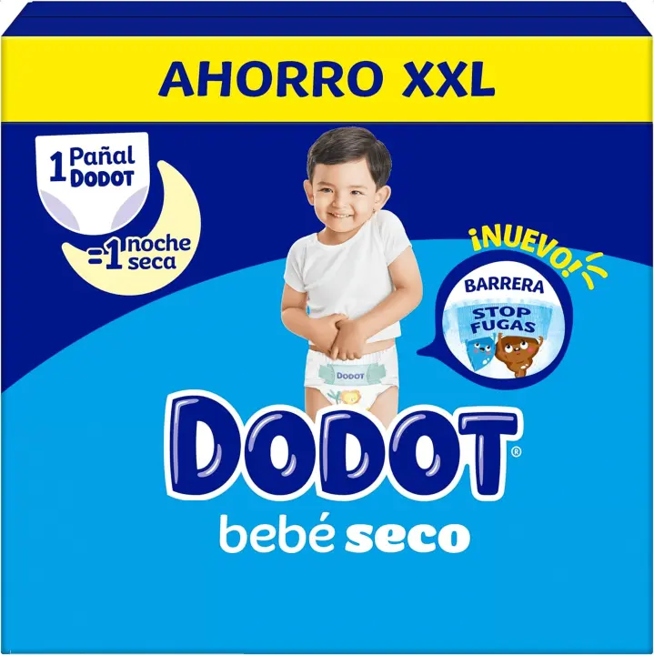 Dodot Bebé Seco Pack Ahorro, Tallas 3 a 6. Pañales Bebé con Triple Sistema de Protección Antifugas, Nº 1 Ultra Seco, Triple Capa Absorbente, Piel de tu Bebé Seca hasta 12h. - 1