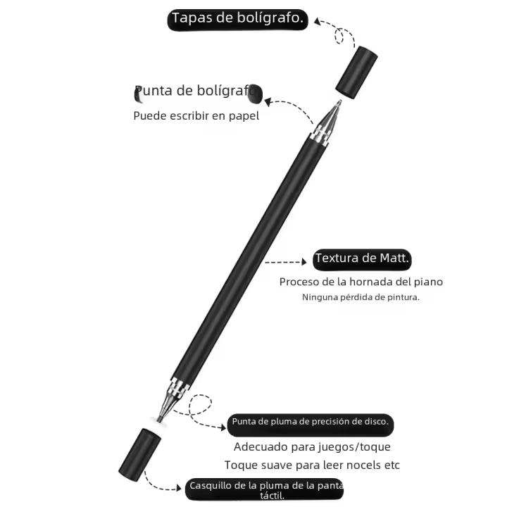 Stylus Pen 2 En 1 Para Teléfono Móvil Y Tableta Universal Pluma Táctil Capaz Para iPhone Samsung Android Dibujo Pantalla Pencil - 1