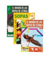 El Mundo de las Sopas de Letras Pack de 3 Libros 630 Pasatiempos Con Letra Grande, Entretenimiento y Diversión Garantizada - Distripubli - details 0