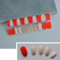 Pegatinas De Uñas Con Brillo De Lentejuelas Flash 22 Dedos Gel Película Ins Viento Impermeable Duradero Adhesivo De Uñas PET - details 4