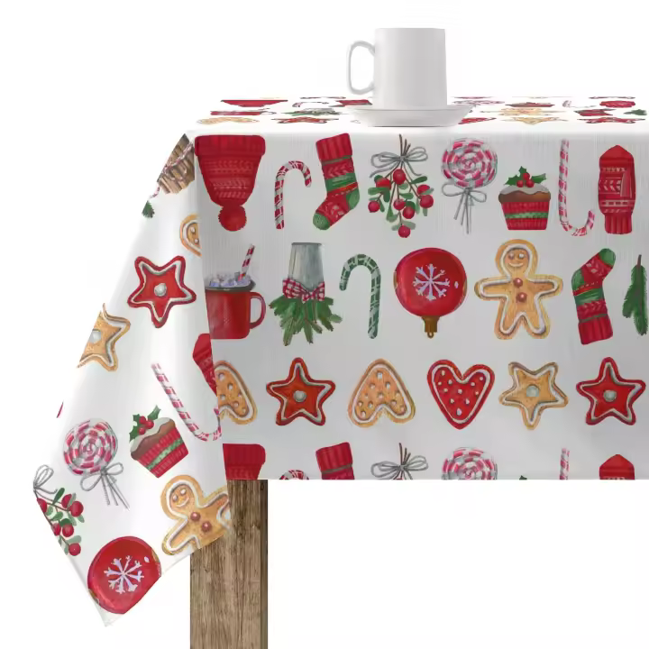 Mantel BL Belum Resinado Antimanchas Merry Christmas 9 Impermeable para Mesas Cuadradas Rectangulares Ovaladas - 1