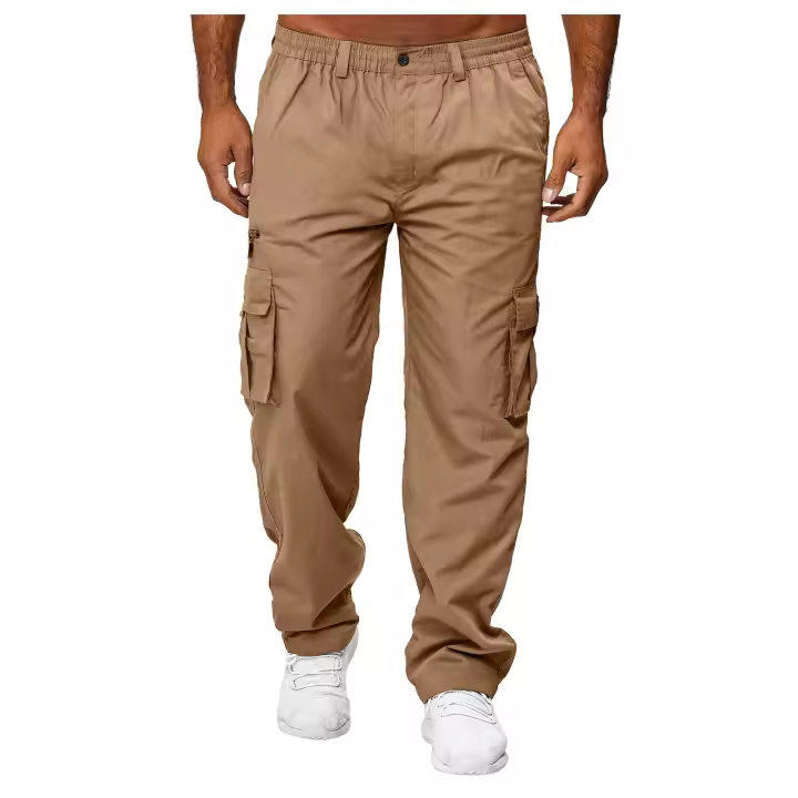 Casual Multi-Pocket Loose Straight Workwear Pants Outdoor Pants Fitness Pants - 1
