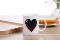Taza De Café Cerámica Cambio De Color En Forma De Corazón De Durazno 330ML Diseño Creativo Regalo Preferido Para El Día Del Amor Taza Mágica Para Bebidas - details 3