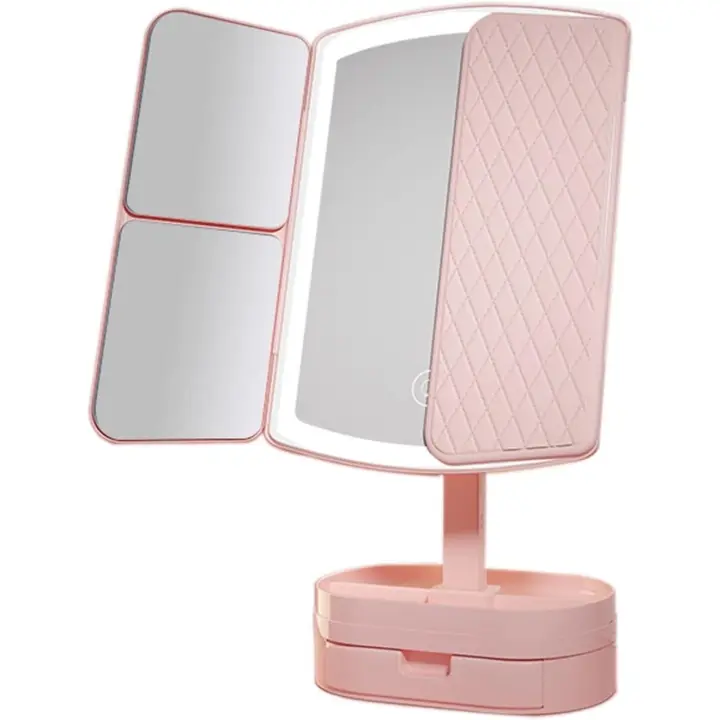 Espejo para Maquillarse con Luces y Lupa 1X 2X 3X - 1