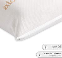 STARLEY- Almohada viscoelástica con núcleo 100% Viscoelástico, Tejido de Aloe Vera, Anti ácaros, Anti bacterias, Termorregulable y Ergonómica. Libera la presión Cervical - details 2