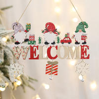 Decoraciones De Navidad De Madera De Santa Claus Y Muñeco De Nieve Creativo Artesanal Para Puerta Adorno De Navidad - details 6