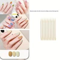 100PCS Herramientas De Arte De Uñas Limpiador De Cutícula Palitos De Madera Naranja Con Diamantes Picker De Piedras Herramientas De Manicura Y Pedicura - details 0