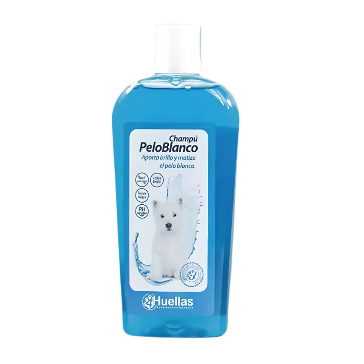 Champú Pelo Blanco 4 Huellas – Realza el Brillo del Pelaje Claro en Perros - 1