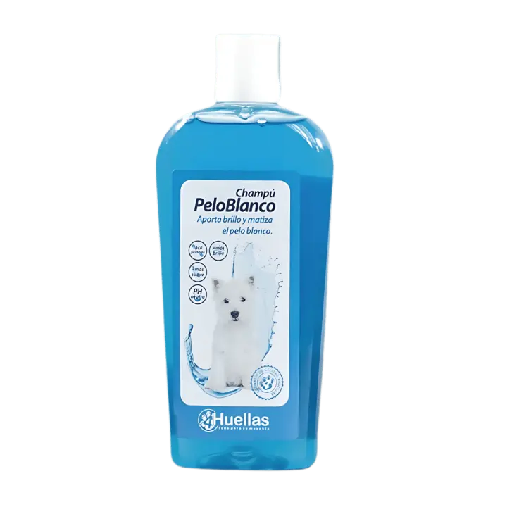 Champú Pelo Blanco 4 Huellas – Realza el Brillo del Pelaje Claro en Perros - 1