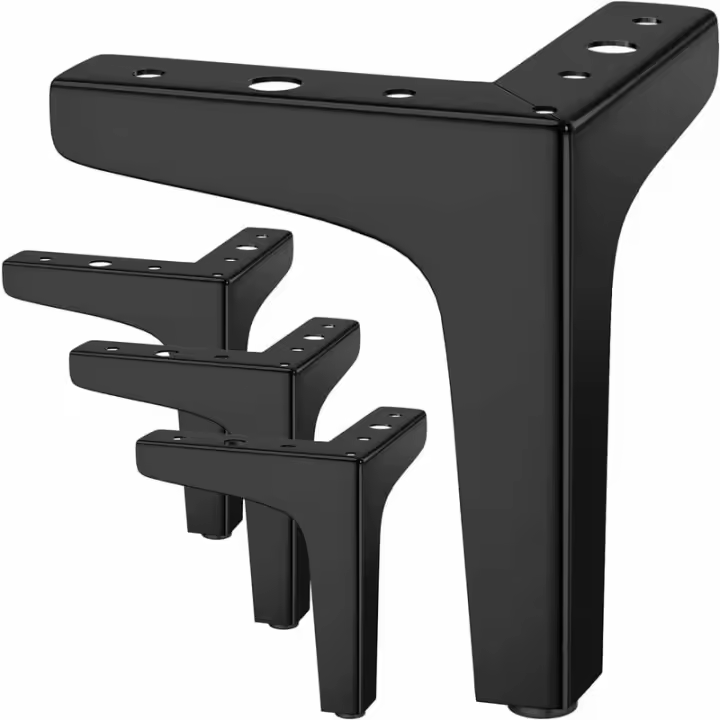 Juego de 4 Patas de Muebles 10cm Triángulo Moderno Pata de Mesa de Metal Horquilla Pata de Mueble para Gabinete Sofá - 1