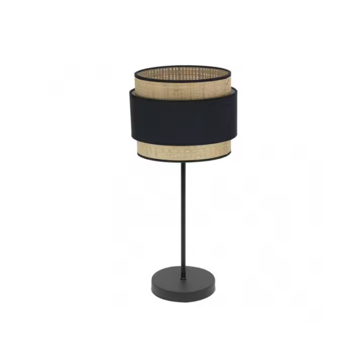 Fabrilamp - Sobremesa Alto Kandy 1xe27 Natural/negro 67x30x30 Cm - 1