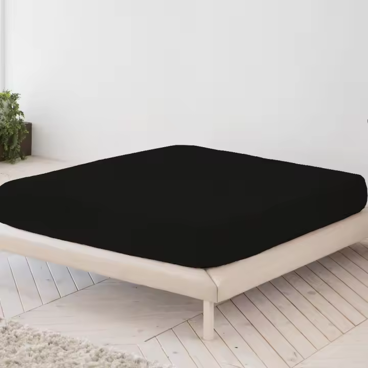 BOHEME - Sábana bajera ajustable lisa 100% algodón. - 1