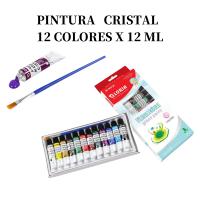 Kit de 12 Tubos de Pintura Acrílica  Pintura Oil  Pintura Acualera Pintura  Tempera  Pintura Cristal Pintura Tela para Adultos  Escolar Set de 12 Pinturas Profesionales de 12 ml - ideal para lienzo, madera o papel - details 1