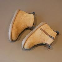 Botas De Niños Y Niñas Para Otoño Invierno Antideslizantes De Cuero Suave Con Plush Abajo Botines Casuales Para Niños - details 4
