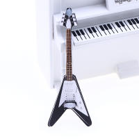 Guitarra Miniatura Electrónica Para Casa De Muñecas Accesorio De Escena Popular Modelo De Simulación En Madera - details 16