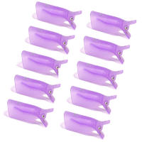 LULAA 10Pcs/1Set Clips De Plástico Para Arte De Uñas Y Remoción De Esmalte UV Gel Polvo Remover De Uñas Con Herramienta De Envolvimiento Para Uñas De Dedos - details 4