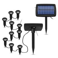 Lámparas De Jardín Solar RGB Cambiante 10 En 1 IP65 Impermeables Luces De Escenario Para Paisaje Decoración De Jardín Al Aire Libre - details 1