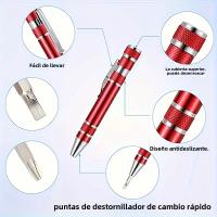 Juego De Destornilladores Multifuncional 8-en-1 De Aleación De Aluminio Con Driver De Cruz Y Plana De Precisión Kit De Reparación Portátil Y Duradero - details 7