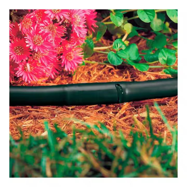 rollo de 25m de tuberia de goteo 16mm con goteros a 0,35cm 2 l/h color negro. blue bird - 1
