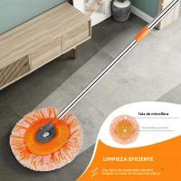 Mopa Redonda Rotativa De Girasol Para El Hogar Con Polo De Extensión Para Limpieza De Pared Y Techo Material De Microfibra - details 6