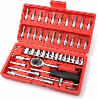 Herramienta de Mano Kit de Reparación de Autos Herramientas Mecánicas Universales de 3/8'' 1/2'' 1/4'' DR Set de Enchufes para Reparación en Casa - details 10