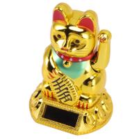 Adorno De Gato Felino Solar Iluminación Inducción Brazo Balanceante Estatua Japonesa De Suerte Para Decoración De Casa Coche Oficina - details 1