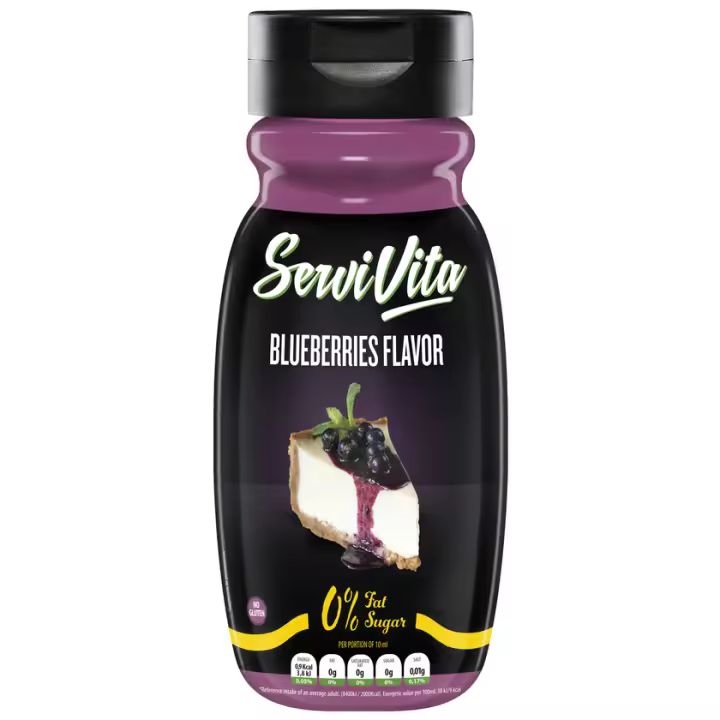 Salsa Zero Blueberries Flavor  Pack 2 unidades  0% azucares añadidos  Tortitas y crepes  9 kcal por cada 100 m  SERVIVITA - 1