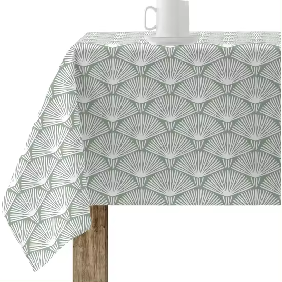 BL BELUM - Mantel XL Antimanchas 100% algodón resinado- Mantel NO Hule- Mantel Tacto algodón- Mantel Impermeable- Mantel Antimanchas Repelente líquidos (Verde- 100X180) - Mantel Elegante Made By BL BELUM - Mantel No traspasan Líquidos Made Spain - 1