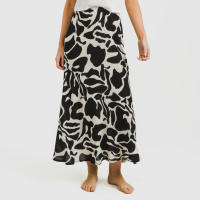 Tramas+ Falda Midi de Viscosa con Cintura Alta, Ajuste Confortable y Estilo Casual - Perfecta para el Día a Día - details 1