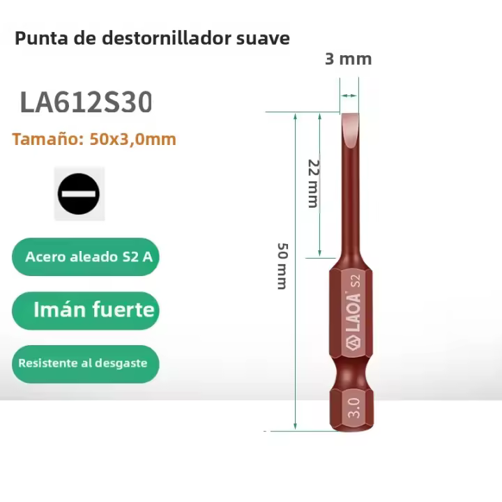 LAOA 1pc Bit De Destornillador S2 De Acero De Aleación Para Destornillador Eléctrico Y Perforadora Con Magnetismo Tipo De Ranura Phillips - 1