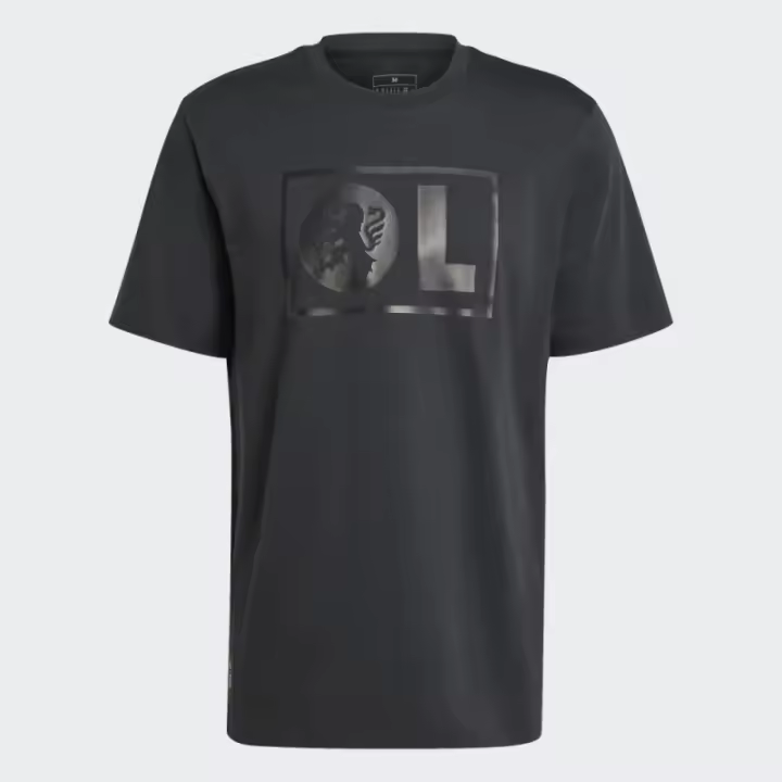 Camiseta negra Adidas negra hombre - 1