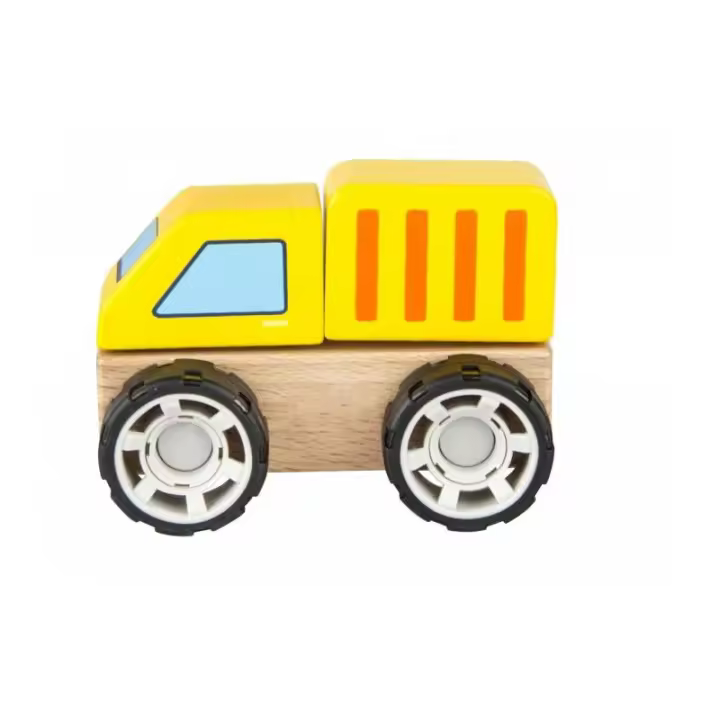 Iwood Camión de Madera Montable y Desmontable para Bebés - Juguete Educativo que Mejora la Destreza Motora, Coordinación Mano-Ojo y Estimula la Imaginación - 1