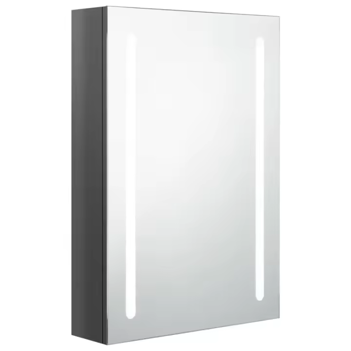 Armario de baño with Espejo LED gris brilliant 50x13x70 cm - 1